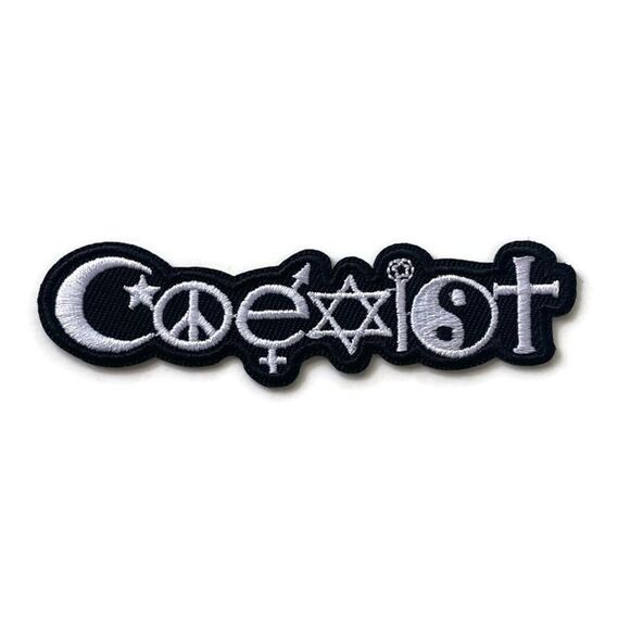Coexist Iron On Embroidered Patch - Picture 1 of 3